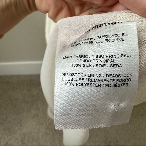 Reformation Chania Maxi Cream Silk Dress SZ S - Picture 7 of 10